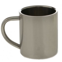 Кружка металлическая, серебряная, 300мл