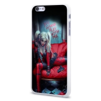 Чехол пластиковый белый со вставкой для iPhone 6 Plus