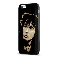 Чехол пластиковый чёрный со вставкой для iPhone 6