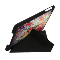 Чехол кожаный чёрный со вставкой для iPad Mini