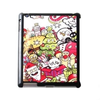 Чехол для iPad 2/3/4 пластиковый чёрный со вставкой