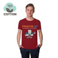 Футболка красная хлопок