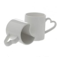 Пара кружек с ручками в форме сердечек, 330 мл