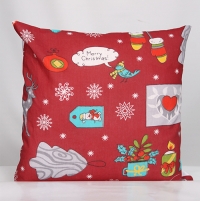 Подушка Новогодняя красная 400х400 мм