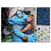 Пазл картонный 180х130мм, 9х7 (63 элемента)