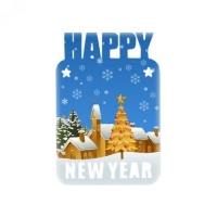 Магнит металл "Happy New Year" 65х96х8