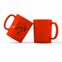 Неоновая кружка, красная, 330 мл