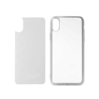 Чехол пластиковый прозрачный со вставкой для iPhone X