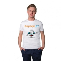 Футболка мужская, белая, премиум