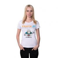 Футболка женская, белая, премиум