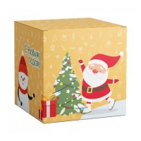 Коробка под кружку "Бежевый Дед Мороз"