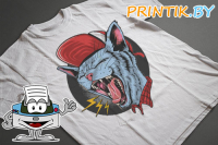 Футболка "CAT KITTY SCREAM OVER ROCK"