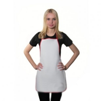 Фартук белый, кант красный