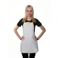 Фартук белый, кант жёлтый