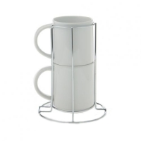 Пара кофейных чашек с подставкой в комплекте