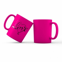 Неоновая кружка, розовая, 330 мл