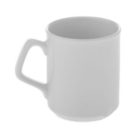 Кружка белая с фигурной ручкой, 270 мл