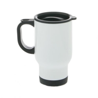 Автомобильная кружка, белая, металл, 500 мл