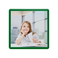 Магнит акриловый 65мм х 65мм, зелёный