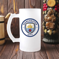 Пивной бокал с эмблемой футбольного клуба, матовое стекло, 500 мл