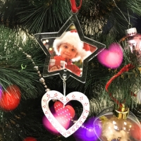 Рамка-подвеска, звезда/сердце, 91х93х5мм