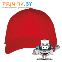 Бейсболка КРАСНАЯ, 100% хлопок