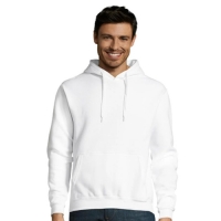 Толстовка белая с капюшоном и карманом